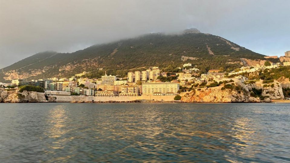 South District Gibraltar coastline with hillside residential properties and views of the Rock