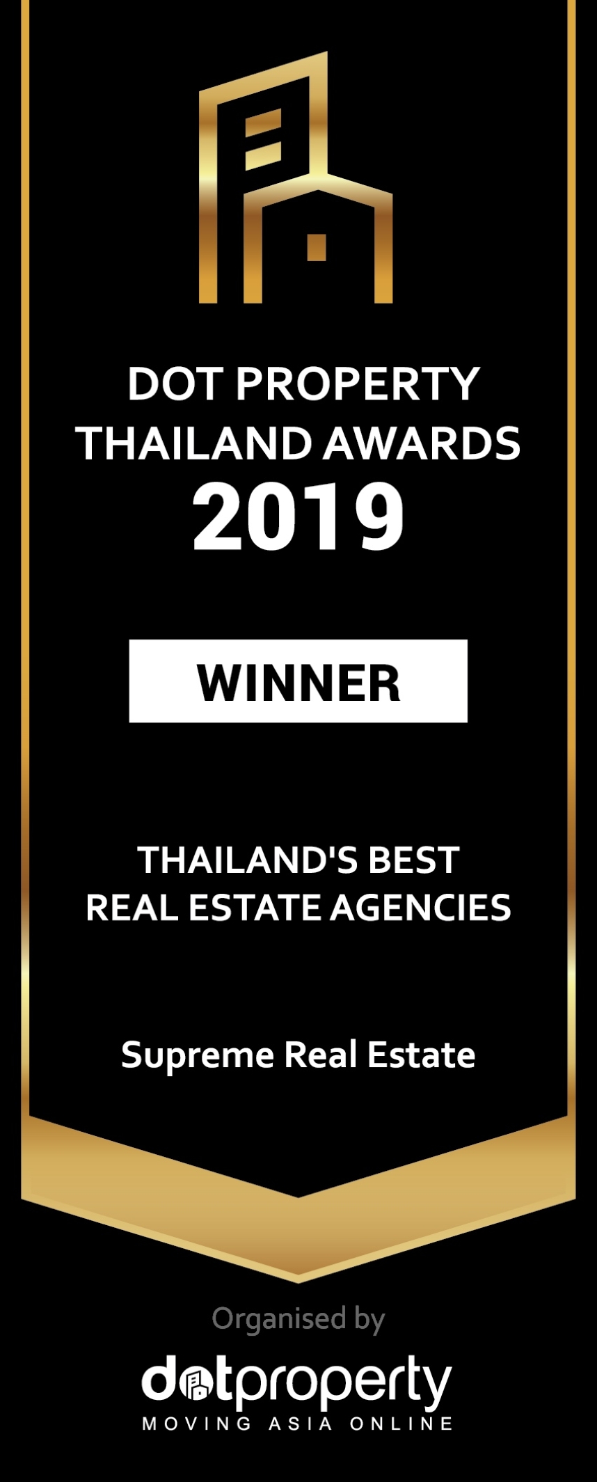 Supreme Real Estate is awarded Thailand’s best real estate agency 2019.