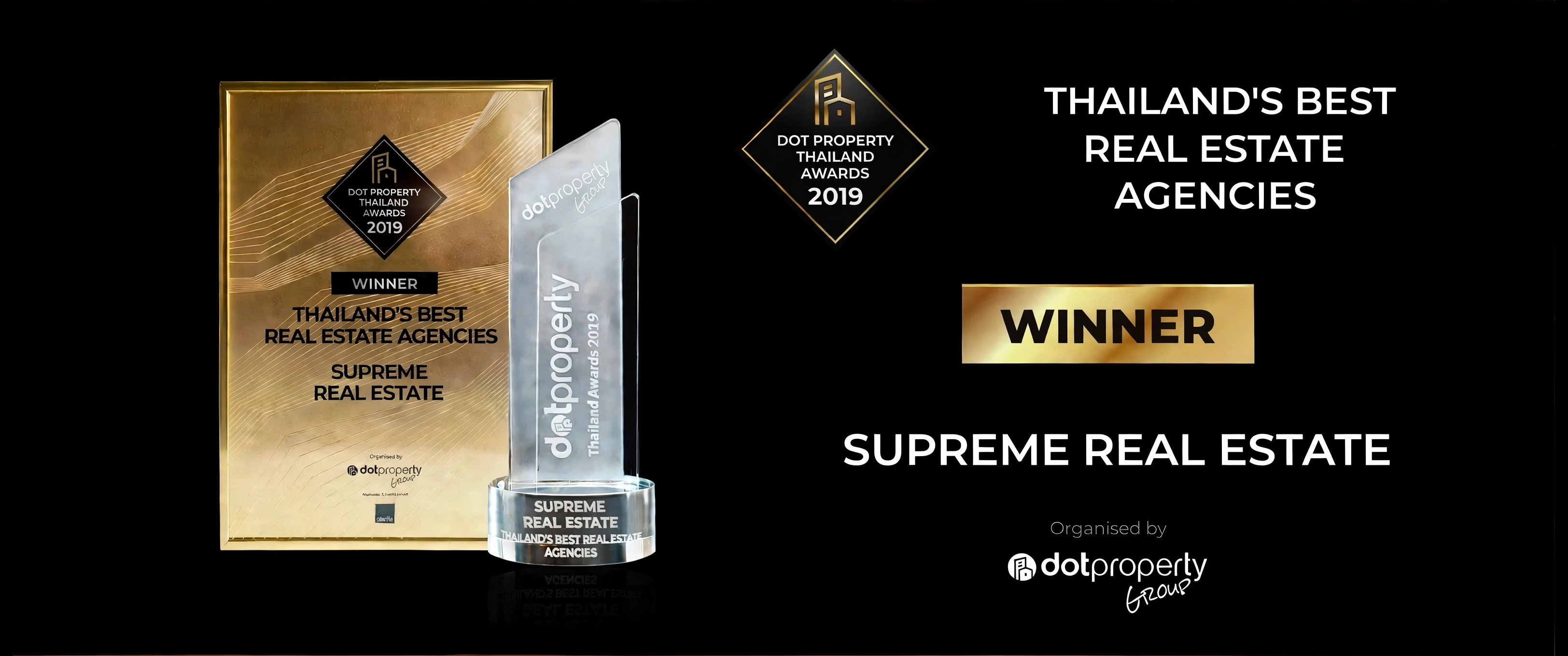 Supreme Real Estate is awarded Thailand’s best real estate agency 2019.