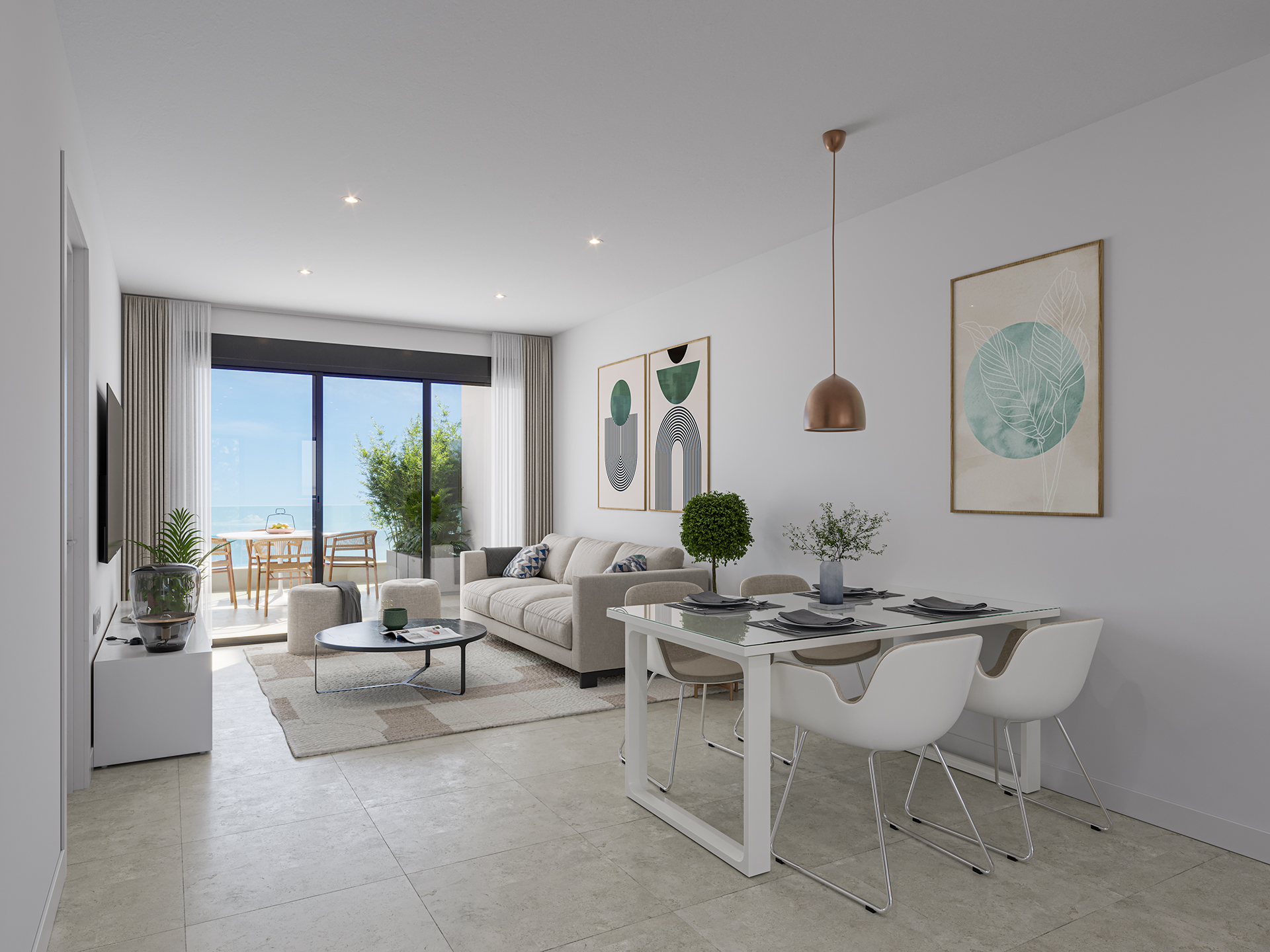 Living and dining area